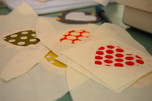 Valentine in progress