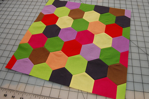 Machine Pieced Hexagons