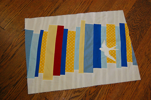 Finished Top with Bird Stencil